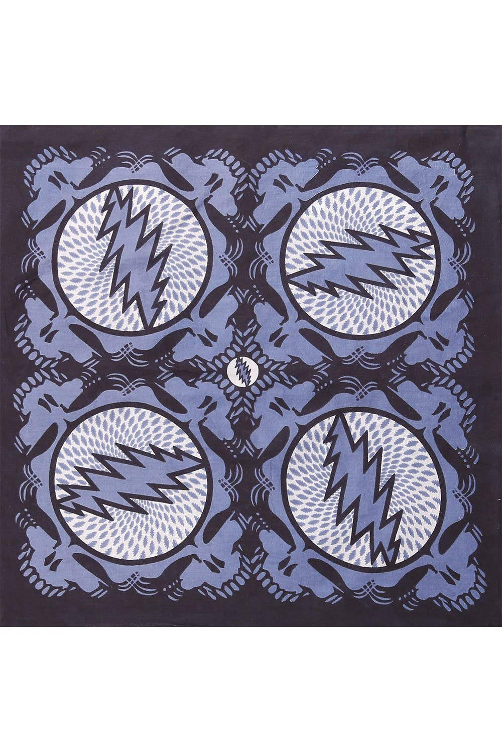Grateful Dead Spin Your Face SYF Bandana Slate Grey 22x22