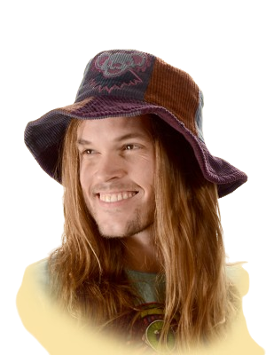 Grateful Dead Dancing Bear Patchwork Corduroy Hat