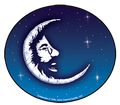 Jerry Garcia Moon Sticker