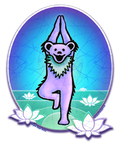 Yoga Bear Sticker