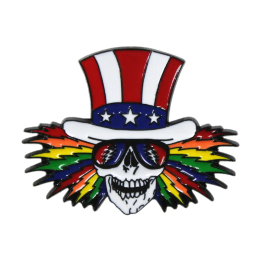 Grateful Dead Uncle Sam Skull Enamel Pin