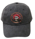Skull & Roses Embroidered Cap — Charcoal