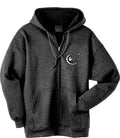 Jerry Garcia Moon Embroidered Zip-Up Hoodie
