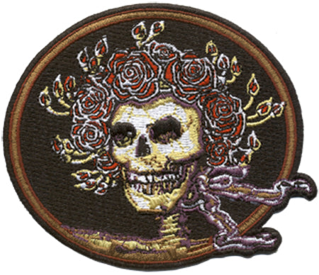 Skull & Roses Embroidered Patch