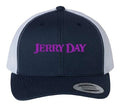 Jerry Day Retro Trucker Cap — Navy/Purple