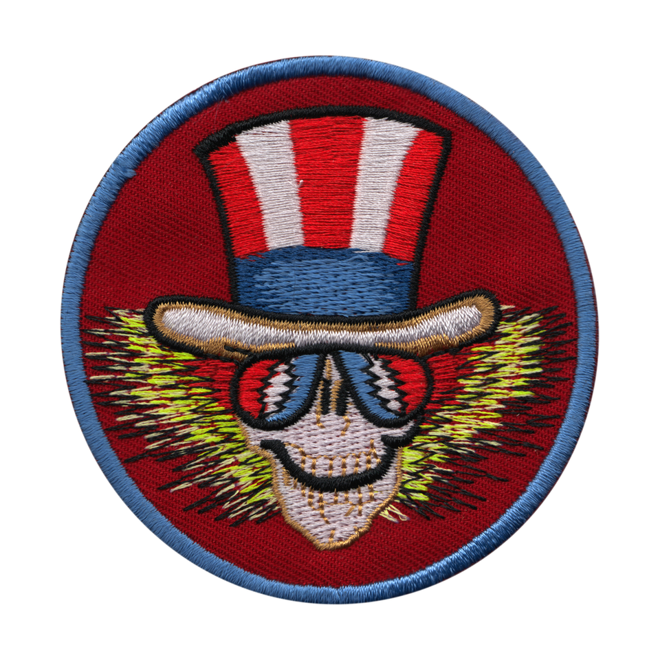 Grateful Dead Uncle Sam Skull Patch — 3"