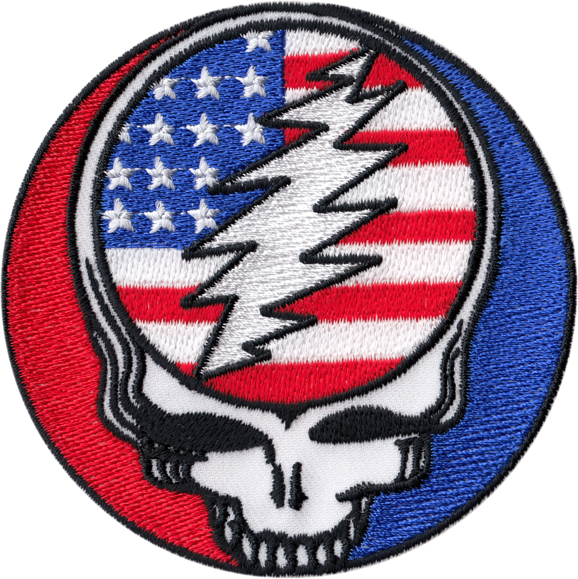 Grateful Dead Steal Your Face American Flag Patch