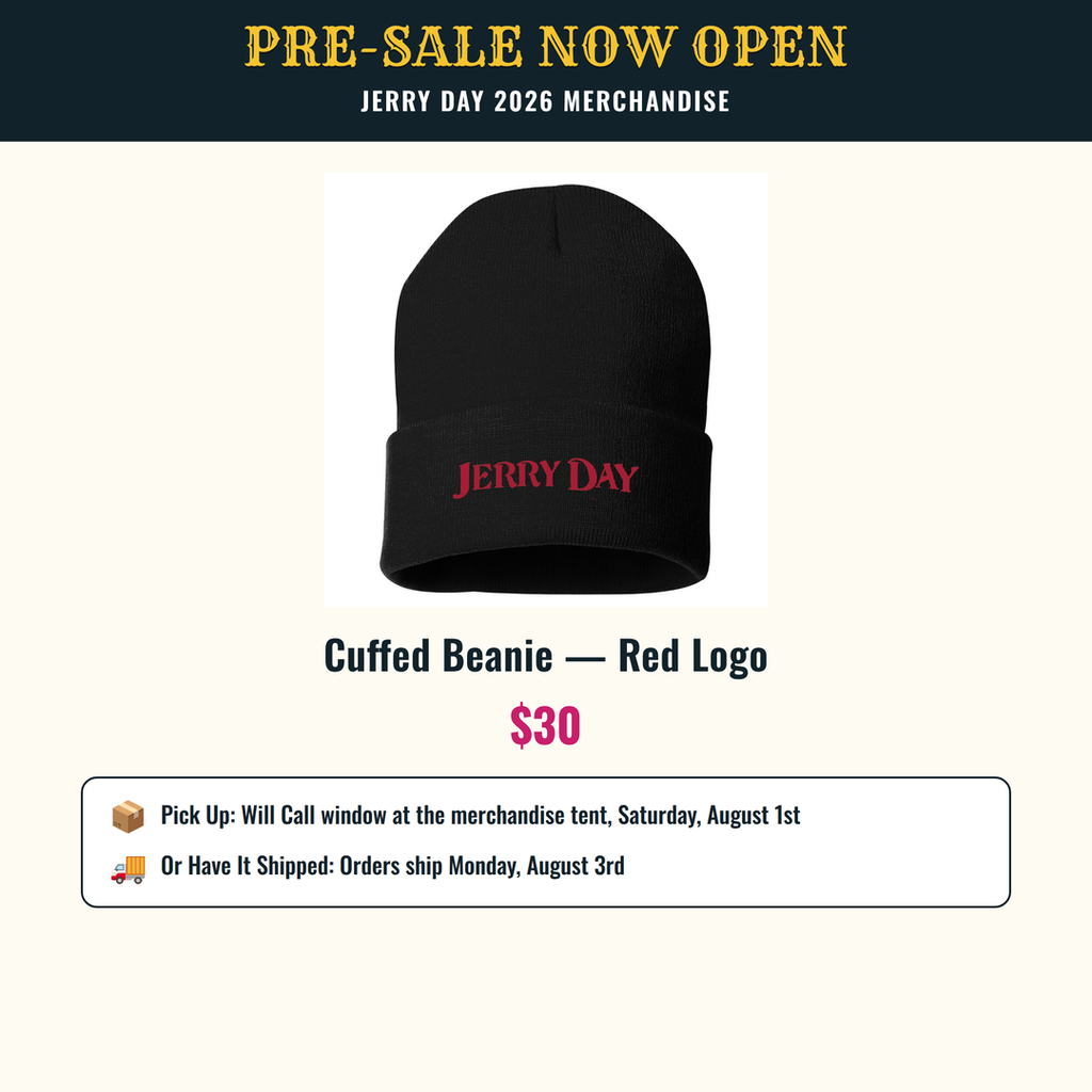 Jerry Day Cuffed Beanie - Red Logo