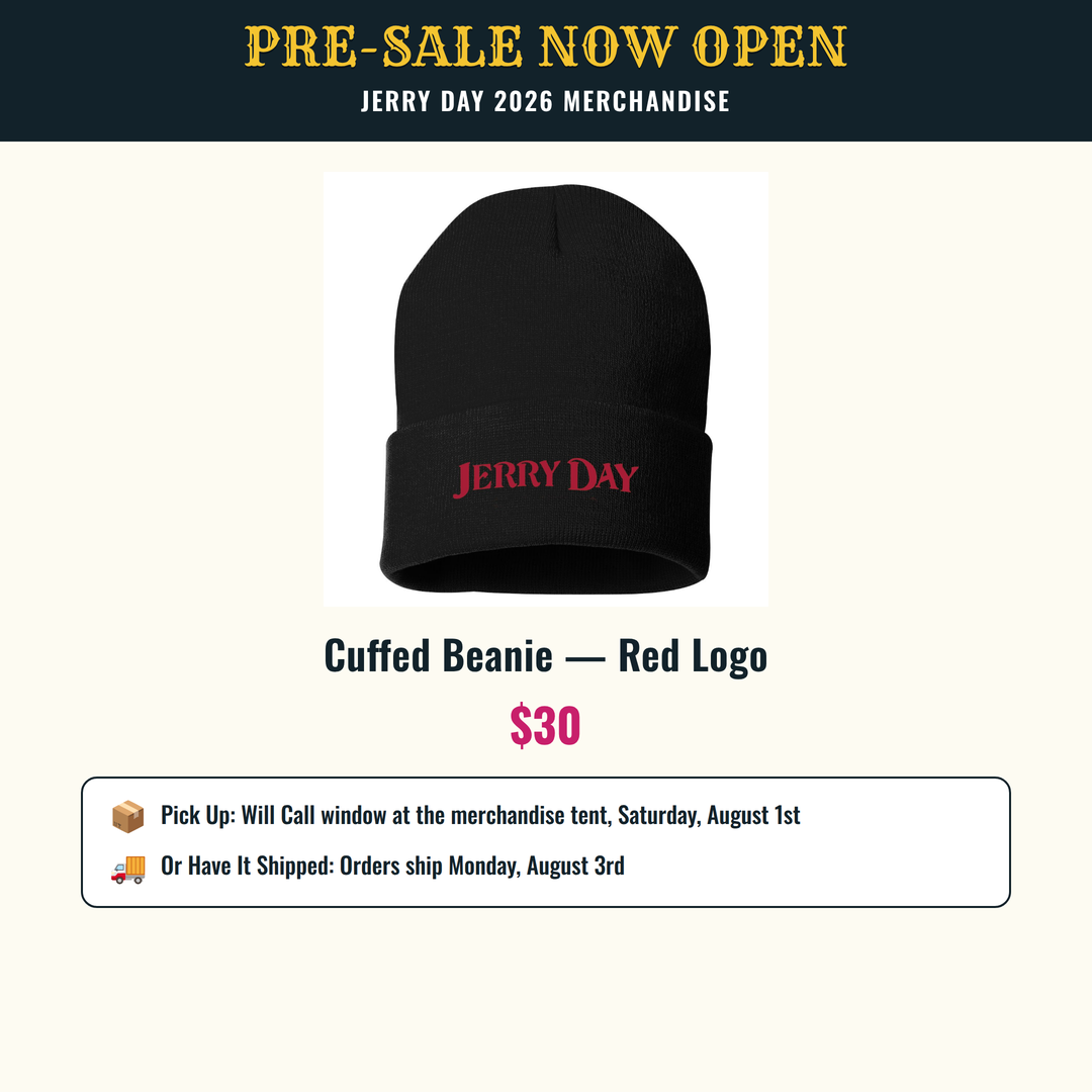 Jerry Day Cuffed Beanie - Red Logo