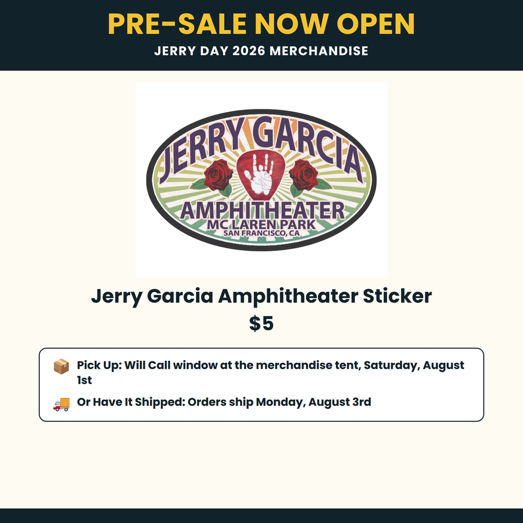 Jerry Garcia Amphitheater Oval Sticker